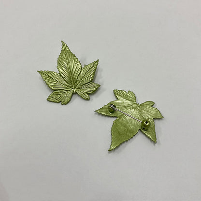 Literature and Art Forest Plant Leaves Brooch Simple and Versatile Niche Pin