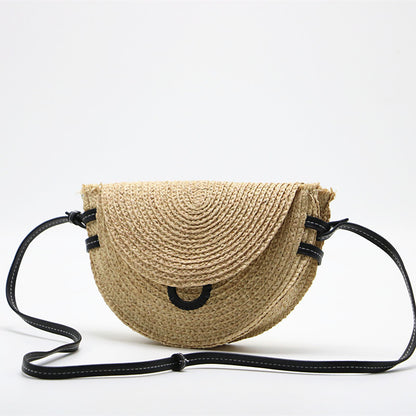 Neuer Stil Stroh gewebter Tasche Schulter Messenger Bag Sattle Bag Raffia