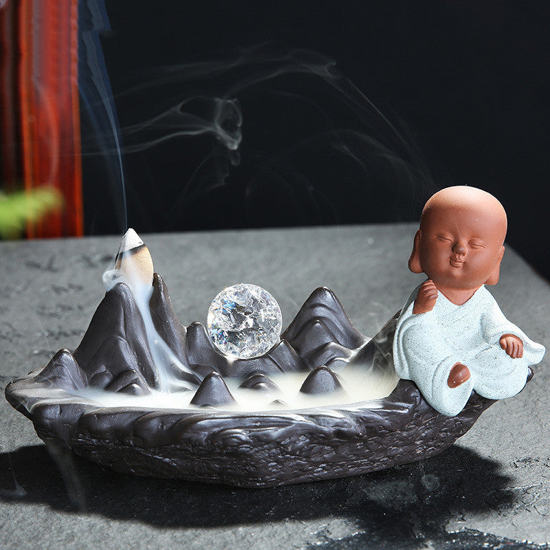 Mountain Light and Water Color Backflow Incense Burner Ceramic Ornaments-1