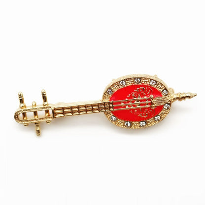 Literary Style Classical Chinese Musical Instruments Pipa Brooch