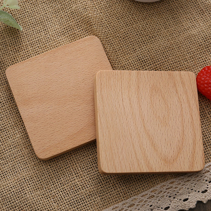 Creative Wooden Tea Cup Holder Beech Insulation Pad