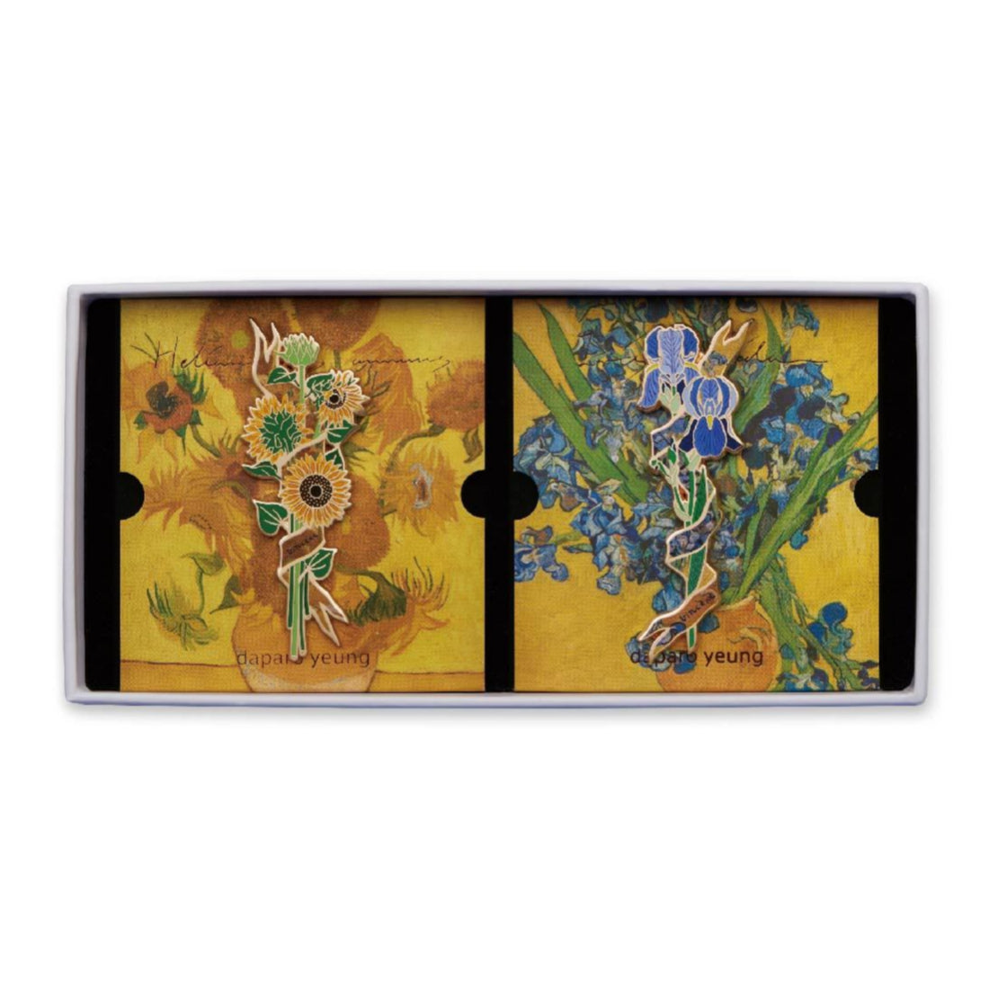 Van Gogh's Sunflower Brooch Original Couple Badge Pin Jewelry