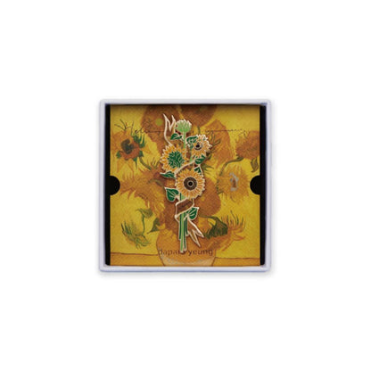 Van Gogh's Sunflower Brooch Original Couple Badge Pin Jewelry