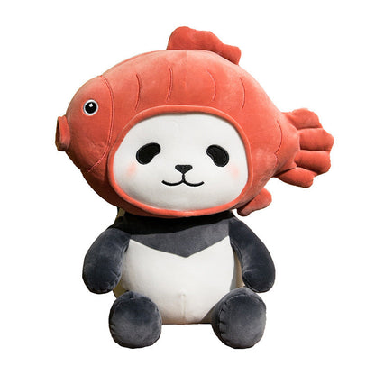 Cartoon Creative Fish Head Panda Doll Cushion-8