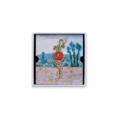 Co-Branded Monet Poppy Flower Brosche Valentinstag Kreatives Geschenk