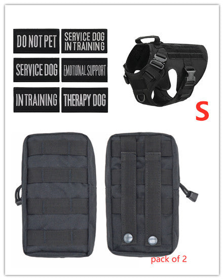 Military Tactical Dog Harness Adjustable Pet Dog Back