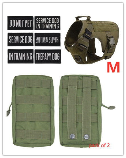 Military Tactical Dog Harness Adjustable Pet Dog Back