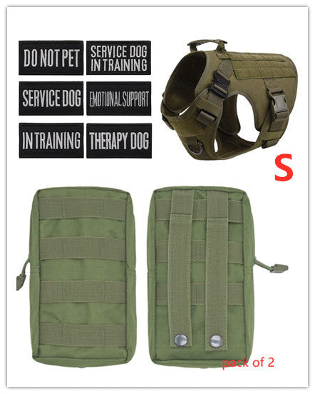 Military Tactical Dog Harness Adjustable Pet Dog Back