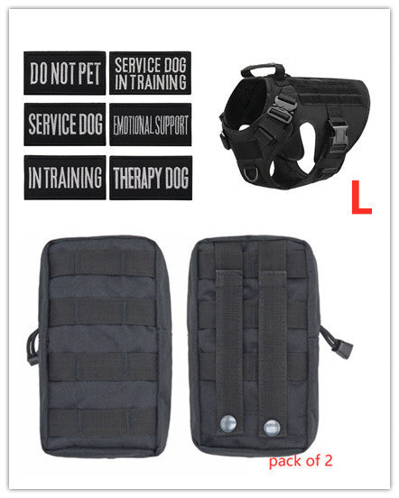 Military Tactical Dog Harness Adjustable Pet Dog Back