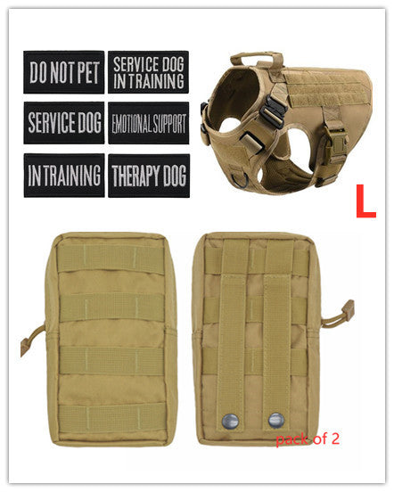 Military Tactical Dog Harness Adjustable Pet Dog Back