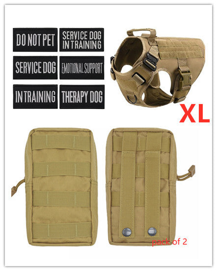 Military Tactical Dog Harness Adjustable Pet Dog Back