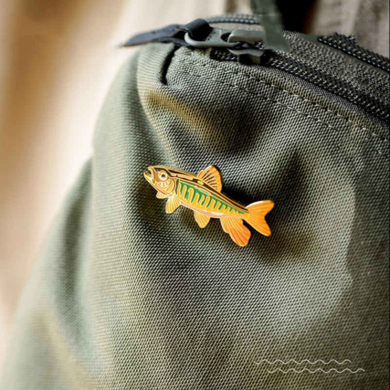 Native Fish Brooch Badge