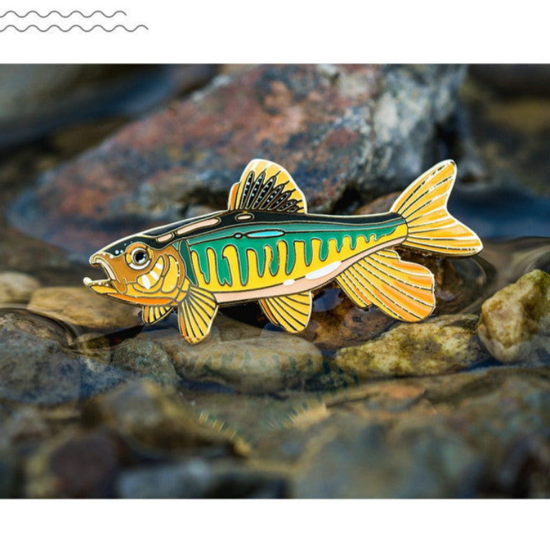 Native Fish Brooch Badge