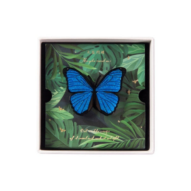 Big Blue Flash Butterfly Paar Brosche Accessoires Butterfly Badge Limited Edition