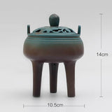 High-Footed Three-Legged Tea Room Lotus Incense Burner Decoration-5