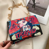 Foreign Trade Female Bag New Small Square Bag Street Trend Personality National Style Chain Messenger Bag