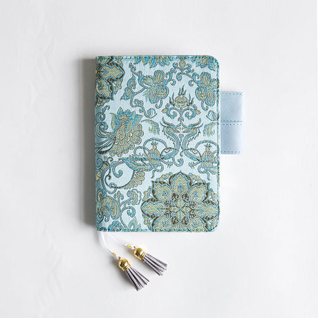 Flying Blue Flower Series Tasseled Bookmark Notebook-5