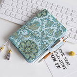 Flying Blue Flower Series Tasseled Bookmark Notebook-4