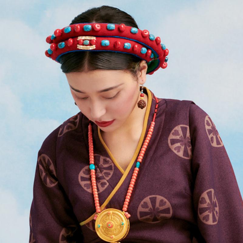 Tibetan headdress and hair accessories