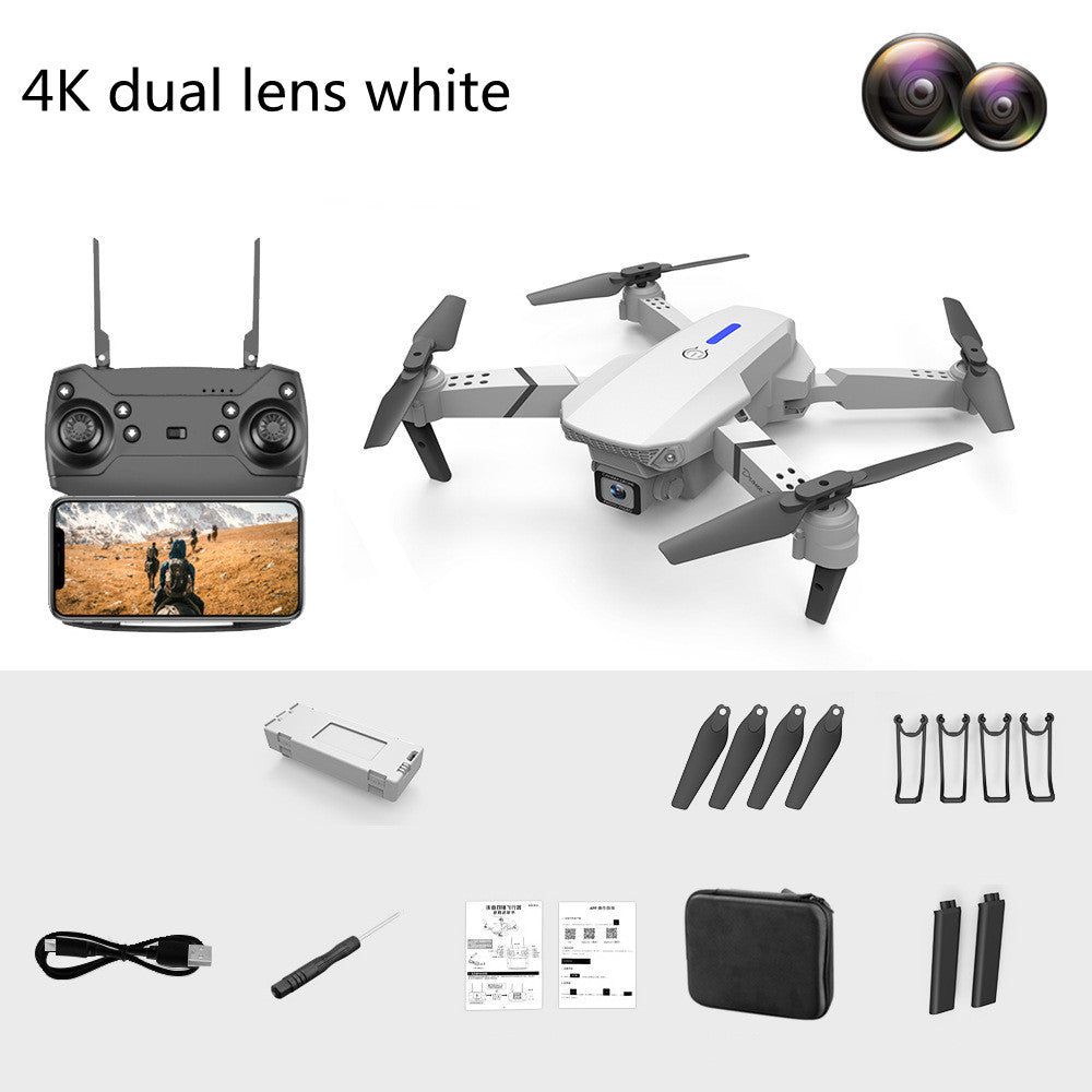 Dual-Lens Folding Drone Fixed-Height Quadcopter Aerial Drone