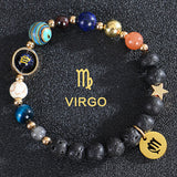 Twelve Constellations Zodiac Bracelet – Natural Stone & Planet Beads-39