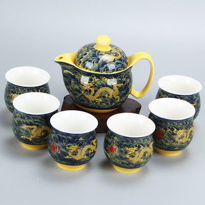 Chinese Tea Ceremony KungFu Tea Teaware Dragon Teapot Teacup Set-3