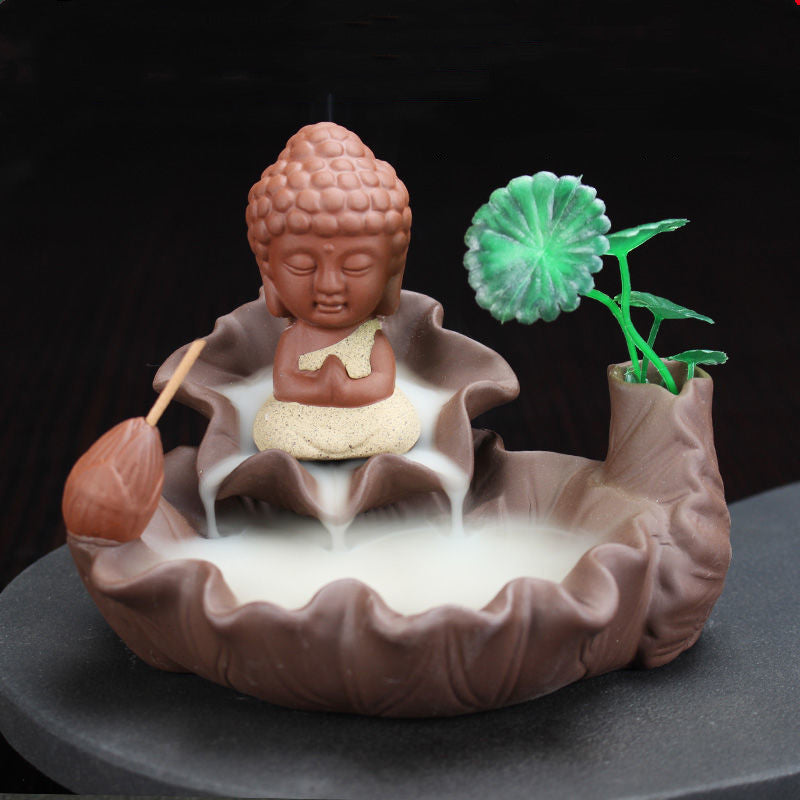 Flowing Water Creative Decoration Ceramic Backflow Incense Burner-1