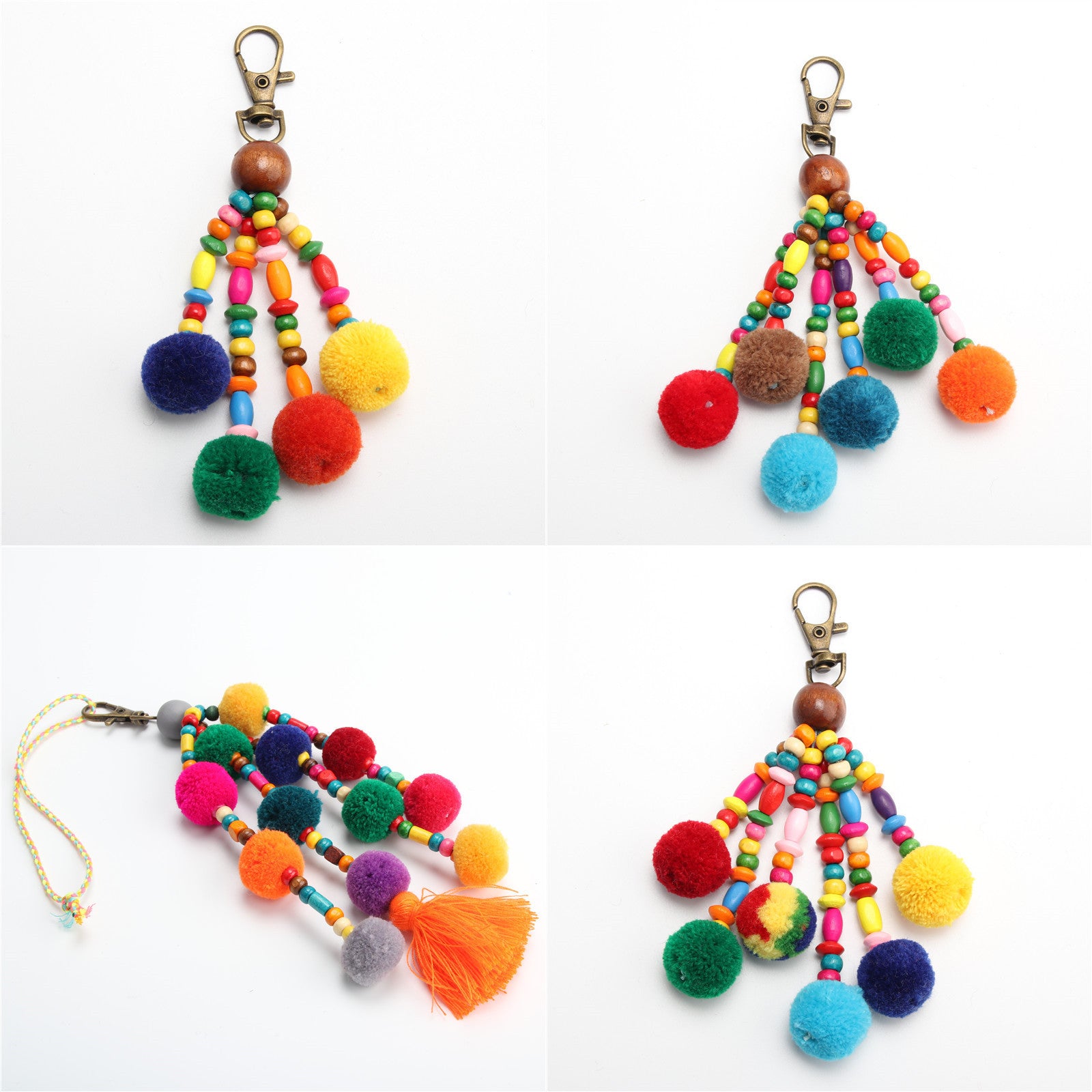 Original Diy Jewelry Accessories Pendant Color Hair Ball Female Bag Pendant Keychain