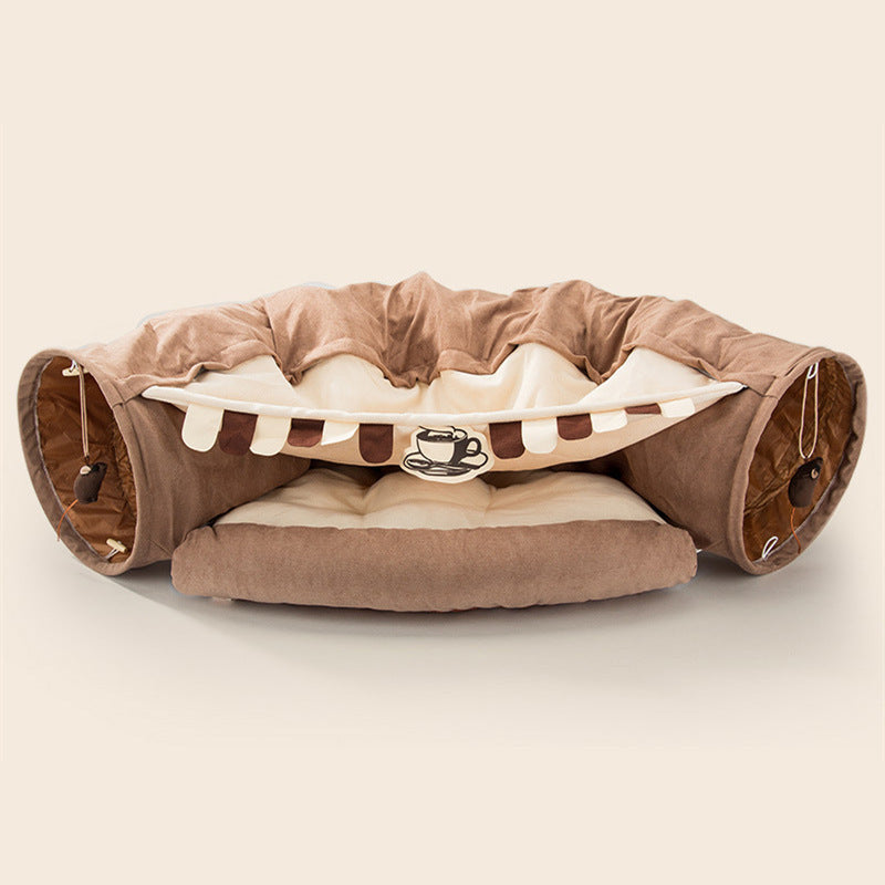 Multifunctional Cat Bed Durable Washable Collapsible Cat Tunnel