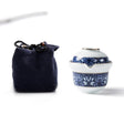 Chinese Kung Fu Tea Blue and White Porcelain Portable Tea Set-1