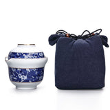 Chinese Kung Fu Tea Blue and White Porcelain Portable Tea Set-2