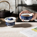 Chinese Kung Fu Tea Blue and White Porcelain Portable Tea Set-3