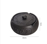 Purple Sand With Cover Household Ashtray Chinese Style Small Ceramic Fashion Ashtray Creative Personality Living Room Hotel Ashtray