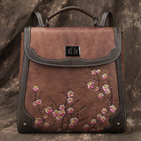 Einfacher Leder lässig Casual All-Match Computer Schoolbag Leder College Britischer Rucksack Style Rucksack
