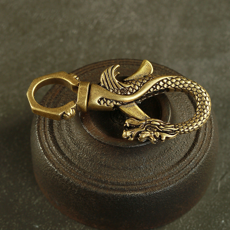 Brass Faucet Keychain Pendant Metal Waist Padlock Keychain