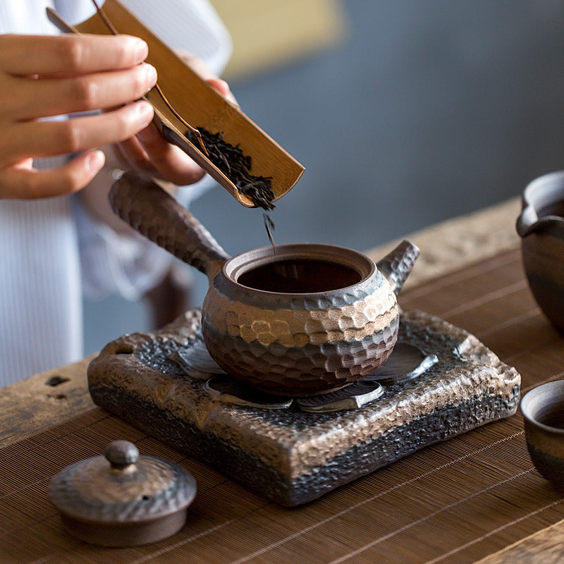 Ceramic Teapot Stoneware Kiln Change Pot Hand-held Single Teapot