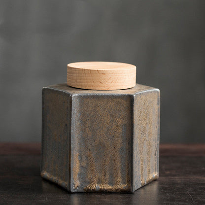 Small Tea Cans with Wooden Lids