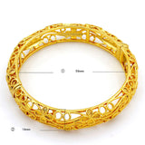 Sand Gold-plated Hollow Flower Bracelet Female Retro Gold-plated Bracelet