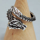 Personalized Retro Domineering Dragon Ring Ring