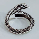 Personalized Retro Domineering Dragon Ring Ring