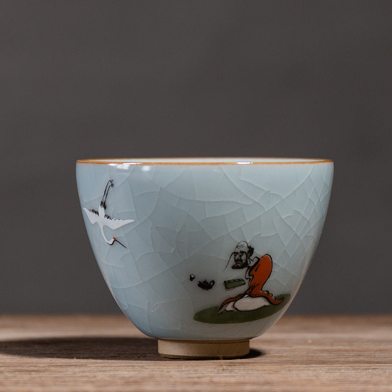 Ice Cracked Kung Fu Tea Cup Household Teacup-2