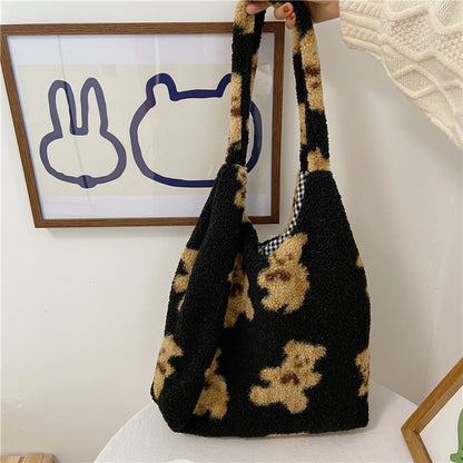 Plush Bear Reversible Shoulder Bag