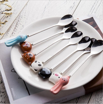 Cartoon Animals Coffee Spoons-