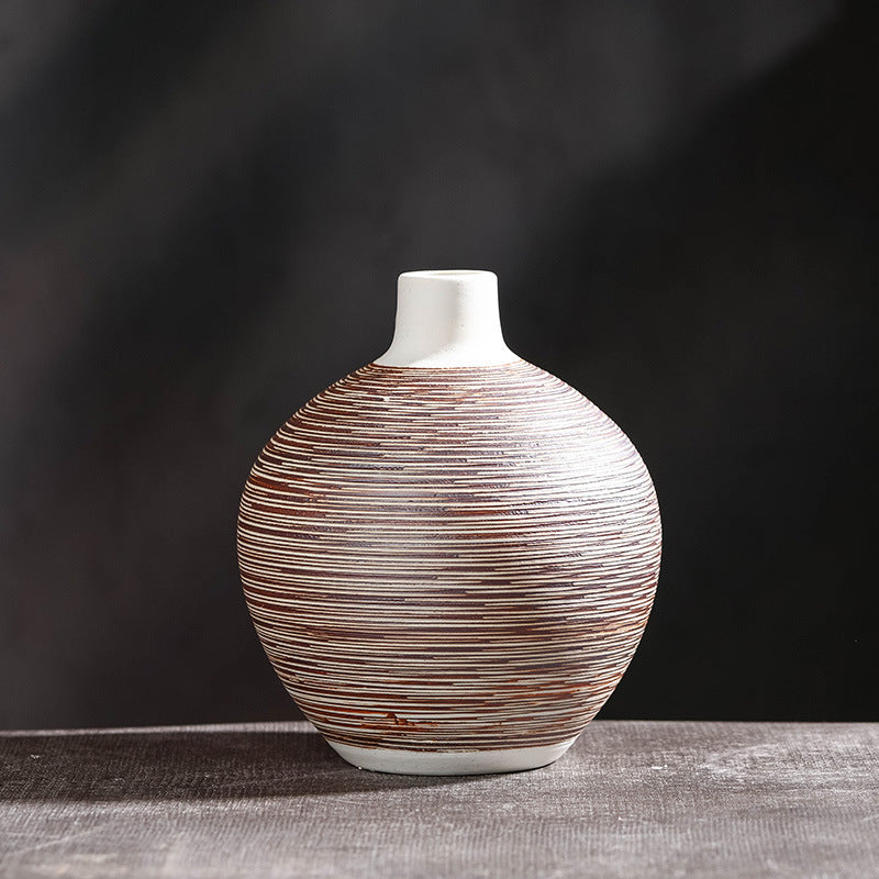 Simple Retro Jingdezhen Ceramic Vase Ceramic Handicraft Ornaments