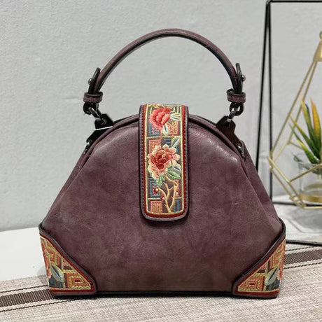 Ethnic Literary Style Shell Bag Embroidery Pattern Handbag-5