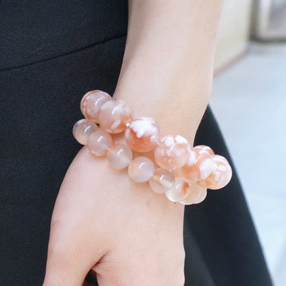 Natural cherry agate bracelet ocean chalcedony Bracelet ice floating agate bracelet factory direct wholesale