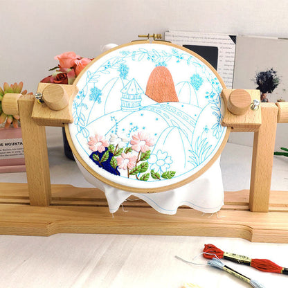 Desktop Adjustable Beech Wood Hand Embroidery Wood Frame-3