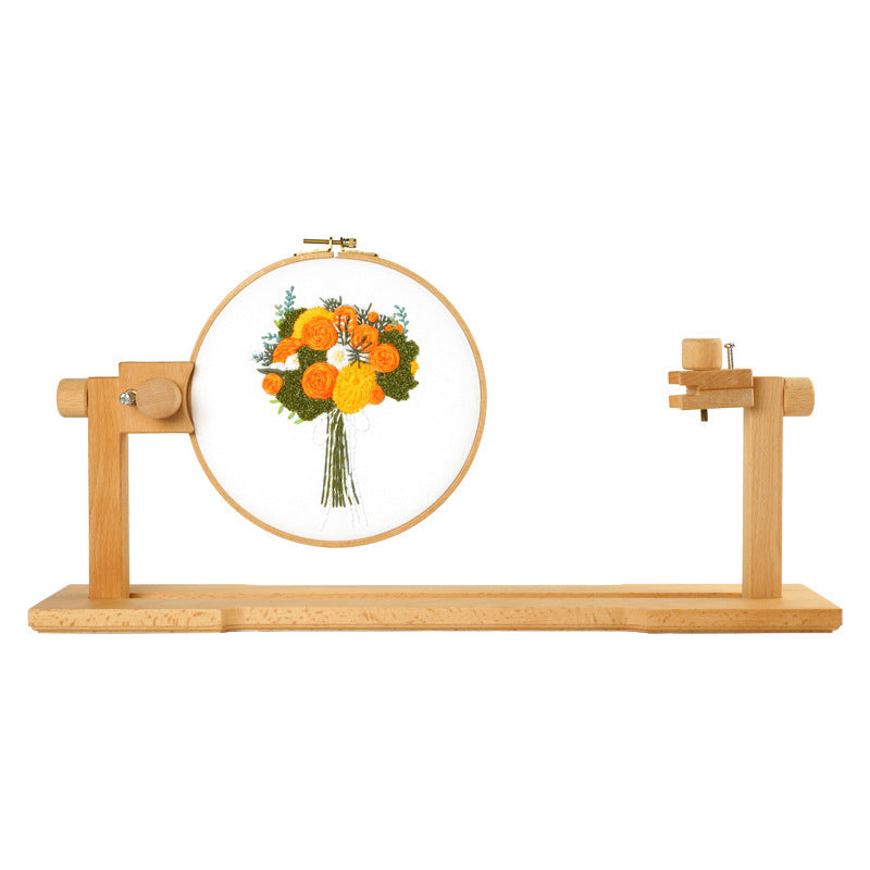 Desktop Adjustable Beech Wood Hand Embroidery Wood Frame-5