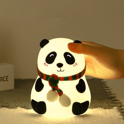 Cute Sitting Panda Silicone Night Light-2