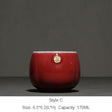 Creative Souvenir Festive Kiln Change Ceramic Teacup Set-5